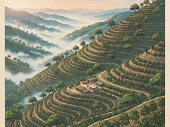 La Montañita — coffee farm illustration 1