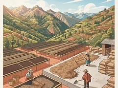 Los Alisos β coffee farm illustration 2