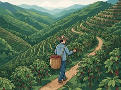 David Berrio — coffee farmer illustration 1