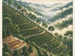 La Pachuca — coffee farm illustration 1