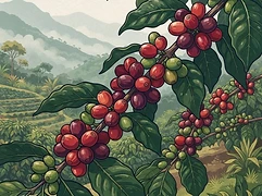El Esquilino — coffee farm illustration 3