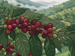 La Sierra β coffee farm illustration 3