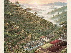Kanguya Factory — coffee farm illustration 1