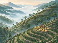 Bella Rosa β coffee farm illustration 1