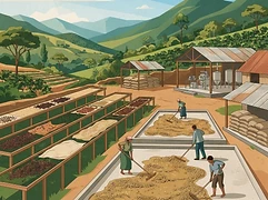 Kiangoi factory — coffee farm illustration 2
