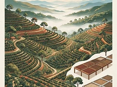 Volcán Valley estate — coffee farm illustration 1