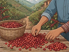 Faustino Flores — coffee farmer illustration 2