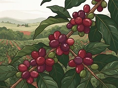 Fazenda IP — coffee farm illustration 3