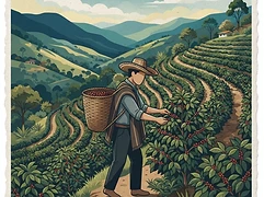 Luis and Mildred Montoya — coffee farmer illustration 1