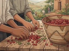 800 smallholder farmers — coffee farmer illustration 2