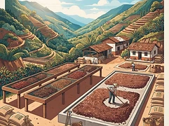 El Nogal — coffee farm illustration 2