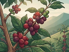 El Puente — coffee farm illustration 3