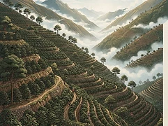 Soqoy Qara — coffee farm illustration 1