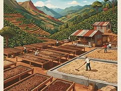 El Diamante — coffee farm illustration 2