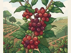 Four women-led farms (Idivane Araújo, Ciomara de Carvalho, Julia Ribeiro do Valle, and Carmen Lúcia Chaves de Brito) — coffee farm illustration 3