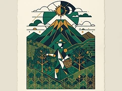 Marysabel Caballero and Moisés Herrera — coffee farmer illustration 3