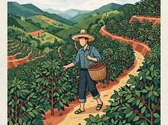 Denilson Madrid — coffee farmer illustration 1