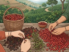 Denilson Madrid — coffee farmer illustration 2
