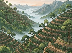 La Peña — coffee farm illustration 1