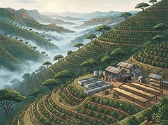 Karimikui β coffee farm illustration 1