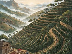 Yukro β coffee farm illustration 1