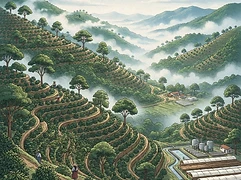 Triunfo Verde β coffee farm illustration 1