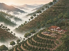 El Estoraque — coffee farm illustration 1