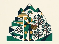 Claudia Abril and Max Pérez — coffee farmer illustration 2