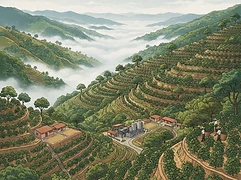 Finca Alcatraz β coffee farm illustration 1