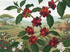 Dumerso Coffee Co-Op β coffee farm illustration 3
