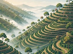 La Salsa — coffee farm illustration 1