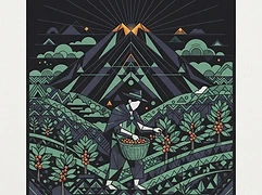 Higinio and Aura Gómez — coffee farmer illustration 2