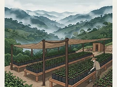 Carolina Chalapud Daza and Guillermo Torres Daza — coffee farmer illustration 3