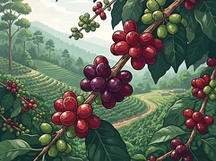 Nuevo Progresso — coffee farm illustration 3