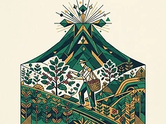 Archived composite producer — Gigantic blend — coffee farmer illustration 1