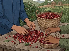 Wanja Coffee — coffee farmer illustration 2