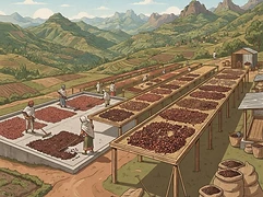 Sike Bokossa β coffee farm illustration 2