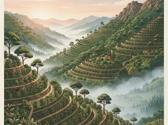 Pinares — coffee farm illustration 1