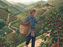 Gachatha Farmers Cooperative Society — coffee farmer illustration 1
