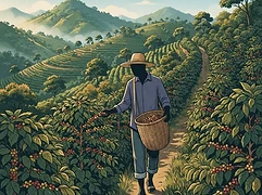 Lamastus Family — coffee farmer illustration 1
