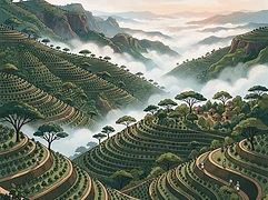 Naga Singage — coffee farm illustration 1