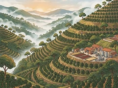 Fazenda Santuário Sul — coffee farm illustration 1
