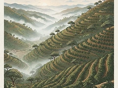 Las Virginias — coffee farm illustration 1