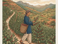 Alo — coffee farmer illustration 1