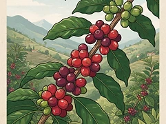 Las Galaxias — coffee farm illustration 3