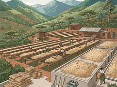 Kii Factory β coffee farm illustration 2