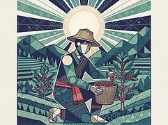 Nui & Aoy Jaisooksern — coffee farmer illustration 3