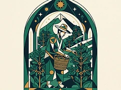Jose Jijón, Pepe Jijón, and Francisco Vintimilla — coffee farmer illustration 2