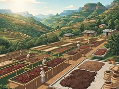 Elora — coffee farm illustration 2