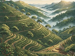 La Bandera — coffee farm illustration 1